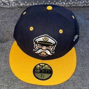 New Era Navy Lake County Captains Authentic Collection Team Fitted Hat